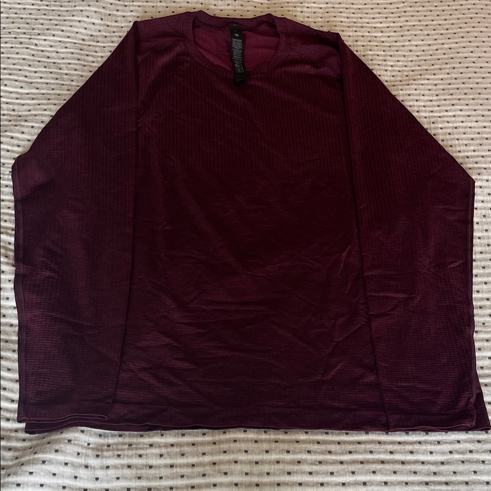 Lululemon Athletica Deep Red Long Sleeve Top